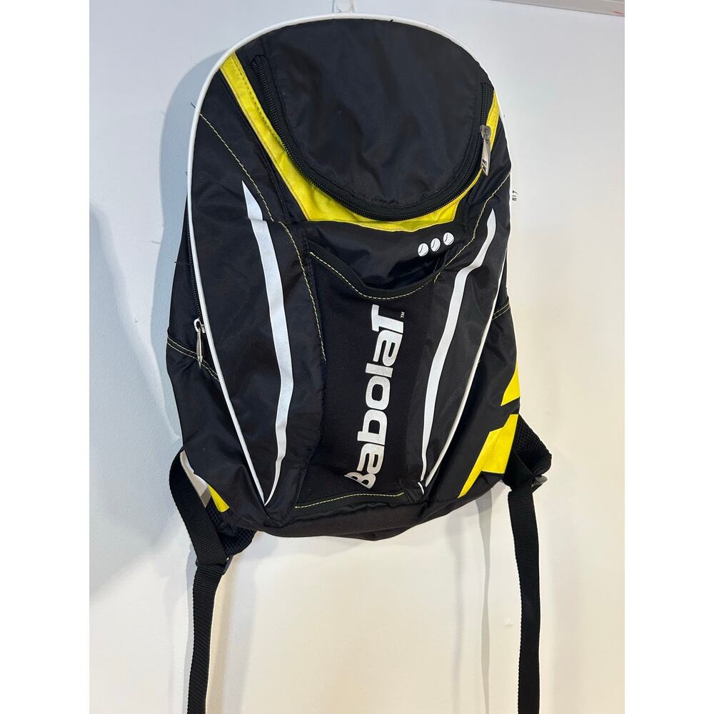 Babolat Club Line Tennis Backpack Black Yellow Pickleball holds 1-2 racquets